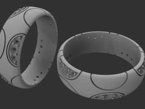 ring with stones 3D Print Model