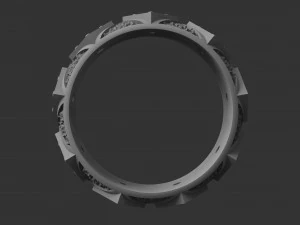 ring with stones 3D Print Model