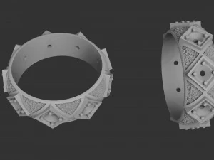 ring with stones 3D Print Model