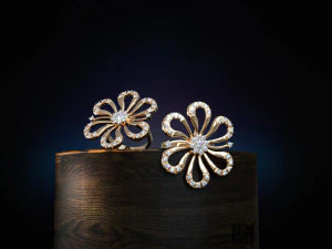 Blumenring mit Steinen 3D Druckmodell