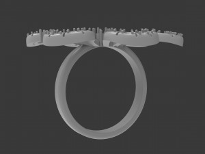 Flower ring with stones 3D प्रिंट मॉडल