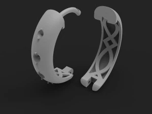 Diamond earrings 3D Print Model