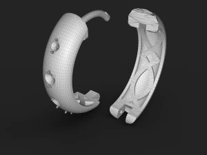 Diamond earrings 3D Print Model