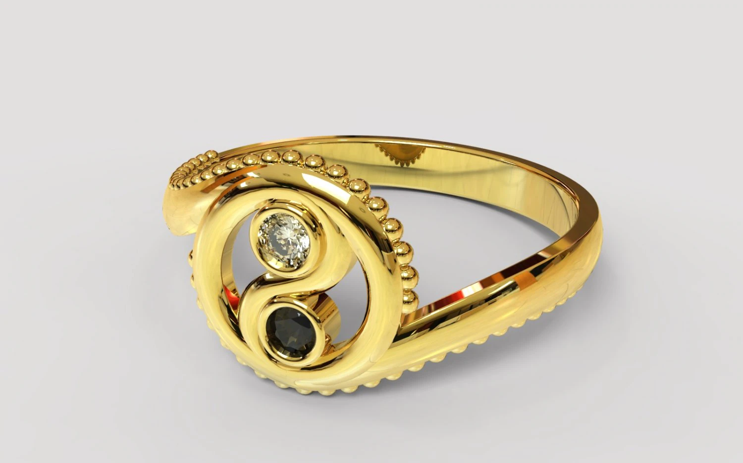 ring yin yang 3D Model .c4d .max .obj .3ds .fbx .stl .blend 