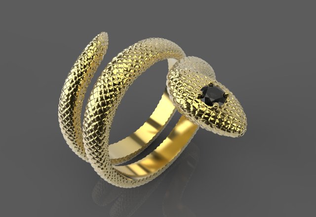 ring snake 3D Model .c4d .max .obj .3ds .fbx .stl .blend 