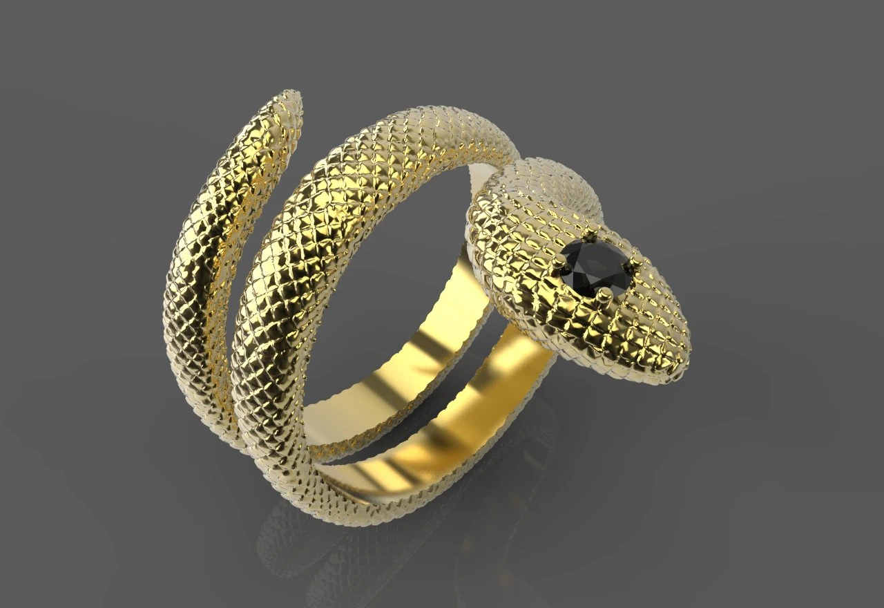 ring snake 3D Model .c4d .max .obj .3ds .fbx .stl .blend 