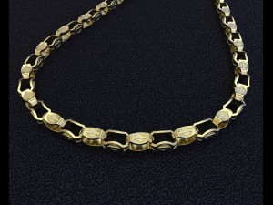 gold chain 3D मॉडल