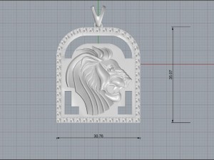 pendant of a lion 3D Model