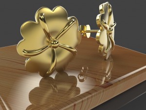 flower earrings 3D 모델