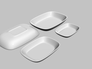 a set of plates 3D Model