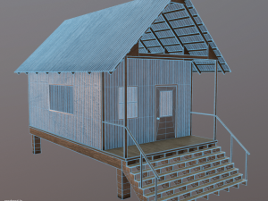 weathered beach shack Modèle 3D