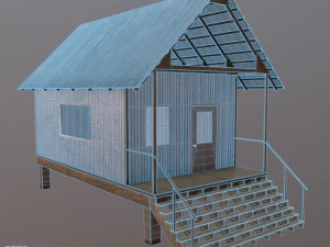 weathered beach shack 3D Model