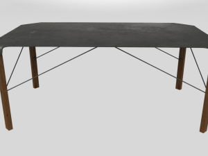 industrial metal table 3D-Modell