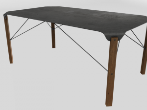 industrial metal table 3D-Modell