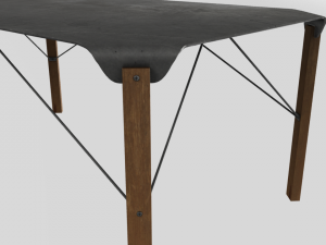 industrial metal table 3D-Modell