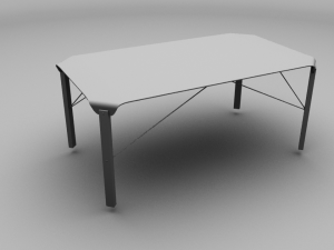 industrial metal table 3D-Modell