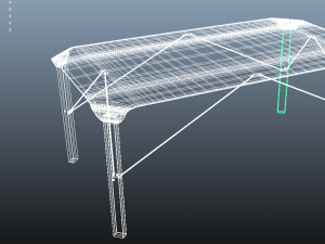 industrial metal table 3D-Modell