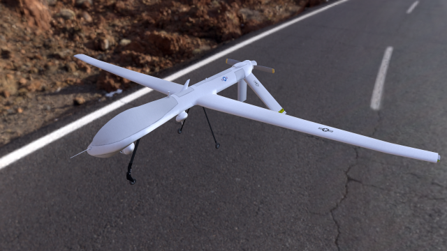 mq-1 predator 3D Model .c4d .max .obj .3ds .fbx .stl .blend 