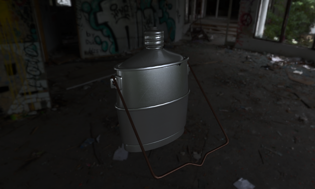 flask military 3D-Modell .c4d .max .obj .3ds .fbx .stl .blend 