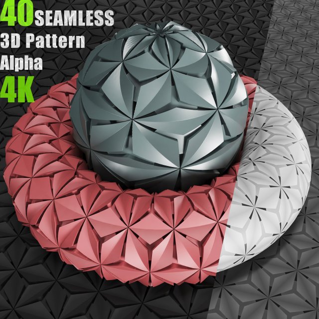 40 seamless 3d pattern collection no1 CG Textures .c4d .max .obj .3ds .fbx .stl .blend 