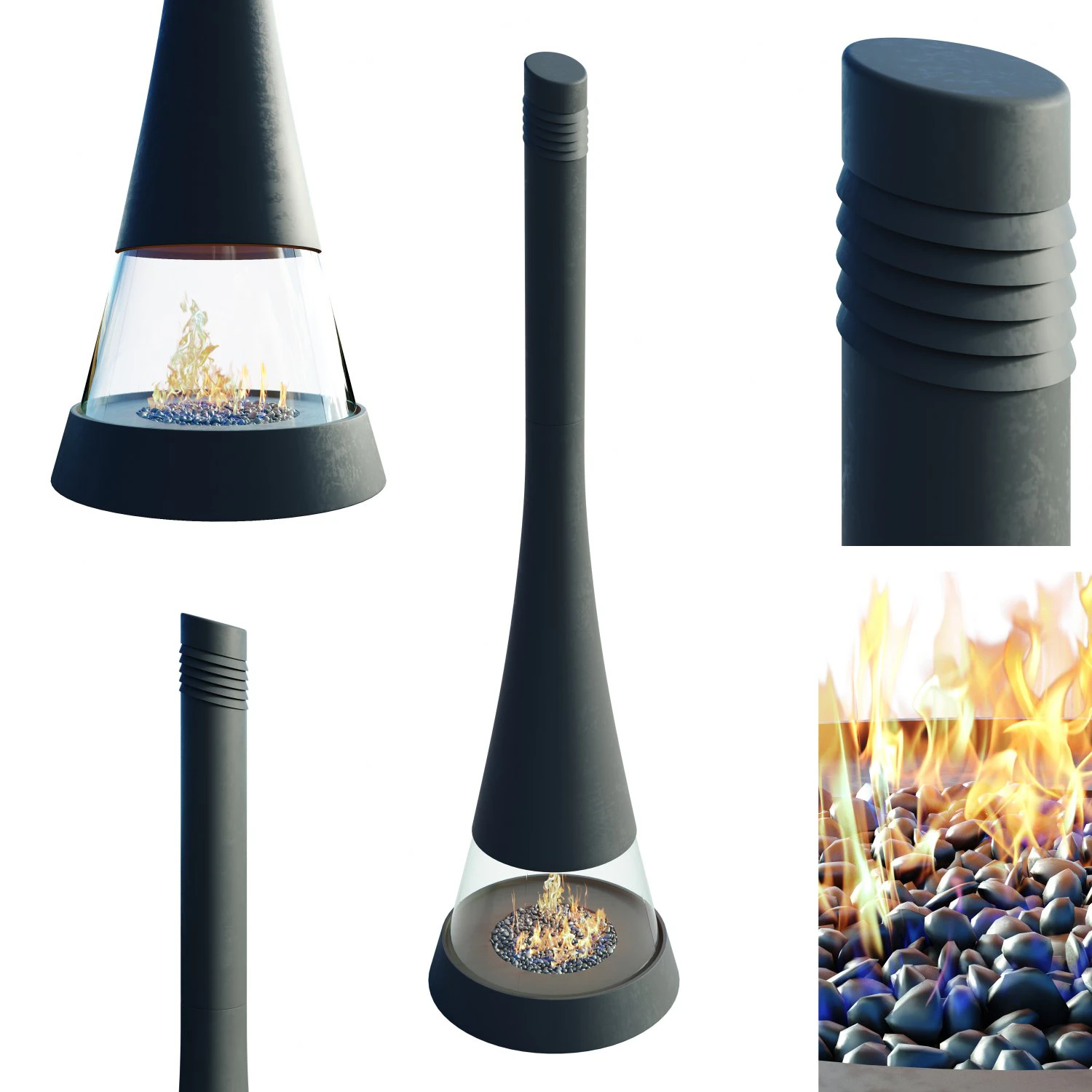 fireplace linea 914 exclusively glazed 3D Model .c4d .max .obj .3ds .fbx .stl .blend