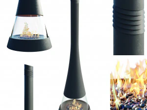 kominek linea 914 wyłącznie przeszklony Model 3D