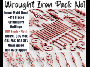 wrought iron pack no1 3D Model
