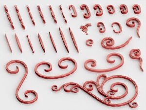 wrought iron pack no1 3D Model