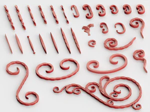 wrought iron pack no1 3D Model