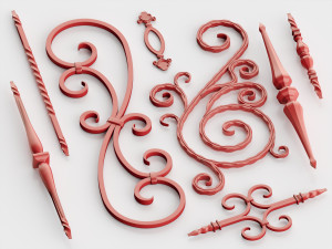 wrought iron pack no1 3D Model