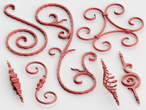 wrought iron pack no1 3D Model