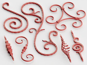 wrought iron pack no1 3D Model