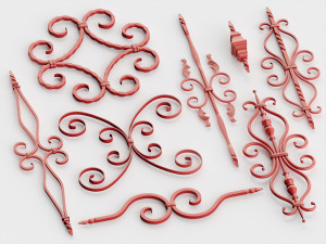 wrought iron pack no1 3D Model