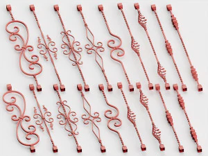 wrought iron pack no1 3D Model