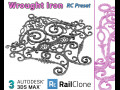 wrought iron rail clone preset 3D Assets