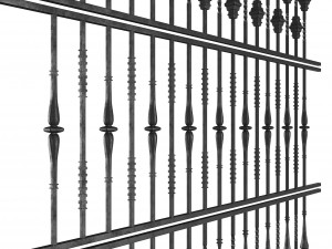 wrought iron bundle no04 fence 3D मॉडल