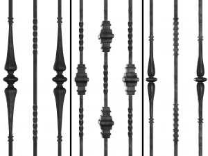 wrought iron bundle no04 fence 3D मॉडल