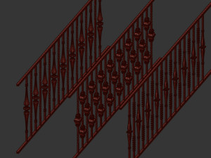 wrought iron bundle no04 fence 3D मॉडल