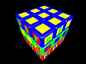 lego cube - animated model ready 3D Model