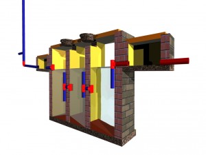 septic tank section with anti turbulence baffles Model 3D