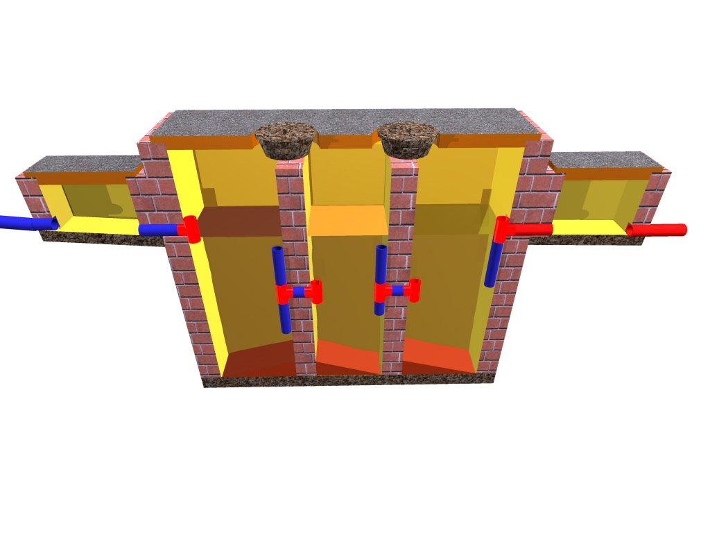 Septic Tank Section With Anti Turbulence Baffles 3d Model In Other