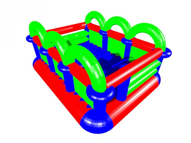 bouncing castle Model 3D .c4d .max .obj .3ds .fbx .stl .blend 