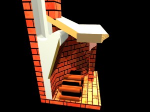 how a fireplace works in transformation animation 3D Model