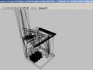 how a fireplace works in transformation animation 3D Model