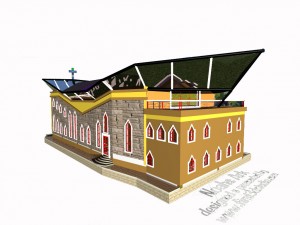 noahs ark church animated model ready 3D Model