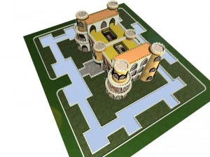 castle - animated model ready 3D Model