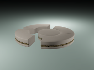 high poly sofa Model 3D