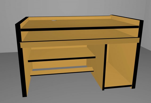 computer table Modèle 3D .c4d .max .obj .3ds .fbx .stl .blend 