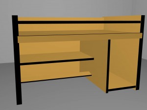 computer table Modèle 3D