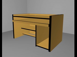computer table Modèle 3D